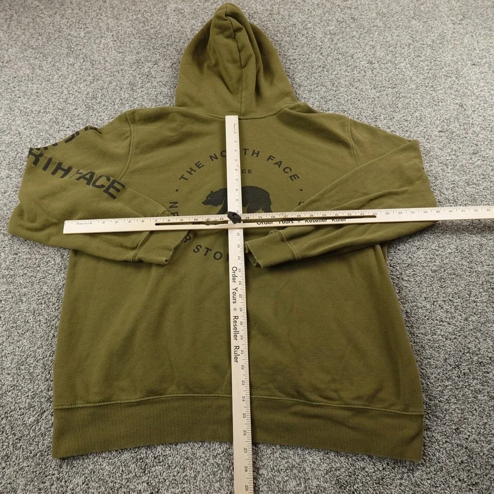 North Face Hoodie Mens XL‎ Green Bear Graphic Pullover Sweatshirt Outdoor Hiking